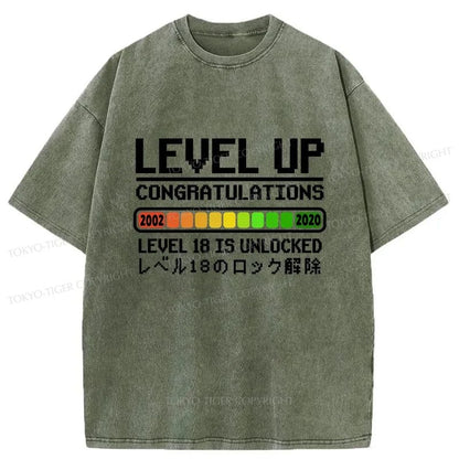 Tokyo-Tiger Level 18 Lock Release Washed T-Shirt