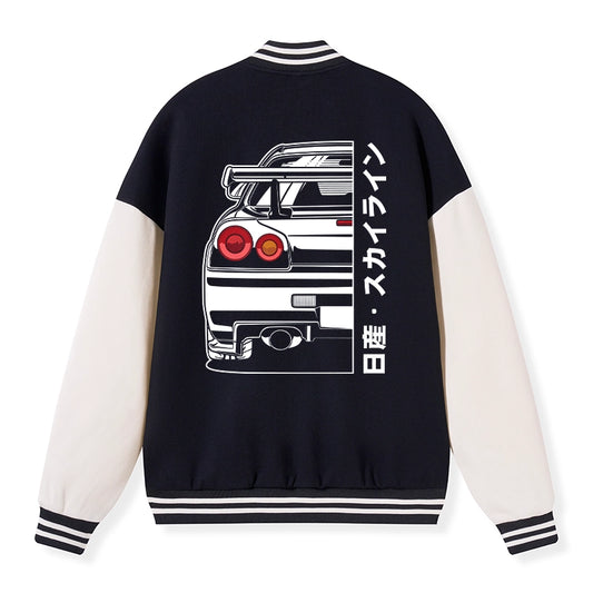 Tokyo-Tiger Nissan Skyline GTR R34 Embroidery Varsity Jacket