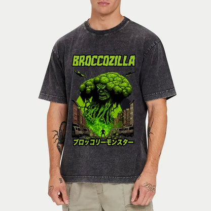 Tokyo-Tiger Broccozilla Monster Washed T-Shirt