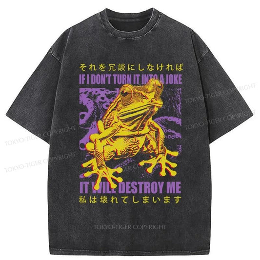 Tokyo-Tiger A Frog Prone To Emotional Breakdown Washed T-Shirt