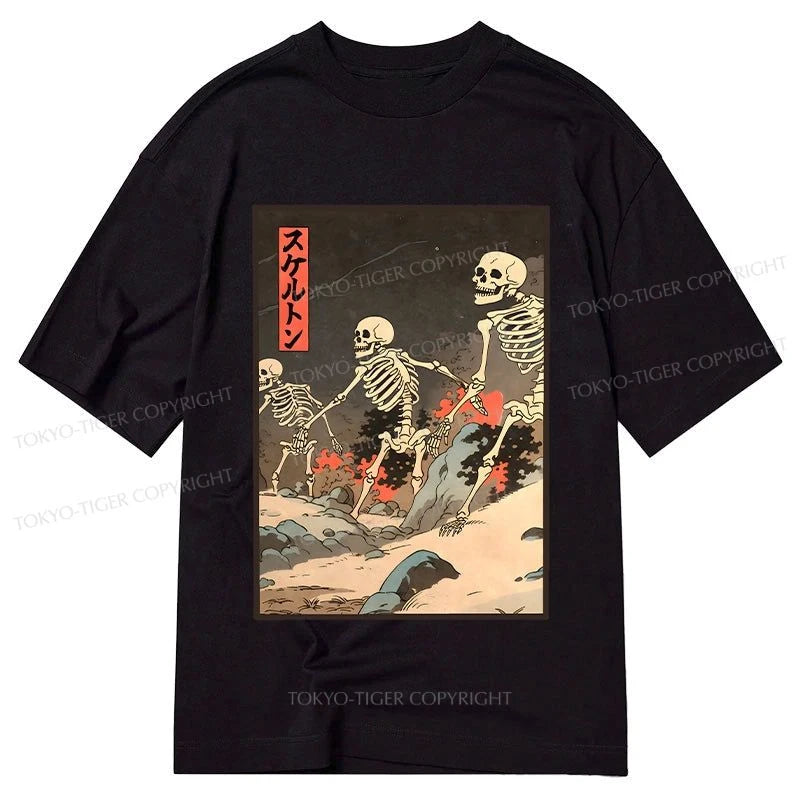 Tokyo-Tiger Japanese Rising Skeletons Classic T-Shirt