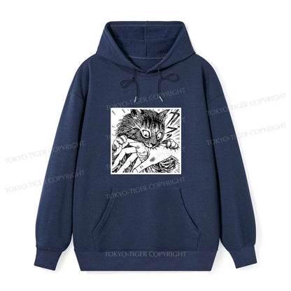 Tokyo-Tiger Creepy Cat Anime Horror Anteater Classic Hoodie