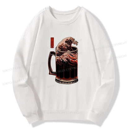 Tokyo-Tiger The Great Wave Of Beer Japanese Sweatshirt