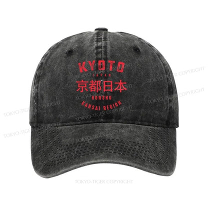 Tokyo-Tiger Kyoto City Japan Vintage Washed Cap