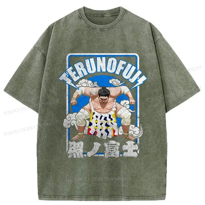 Tokyo-Tiger Sumo Japanese Sport Washed T-Shirt