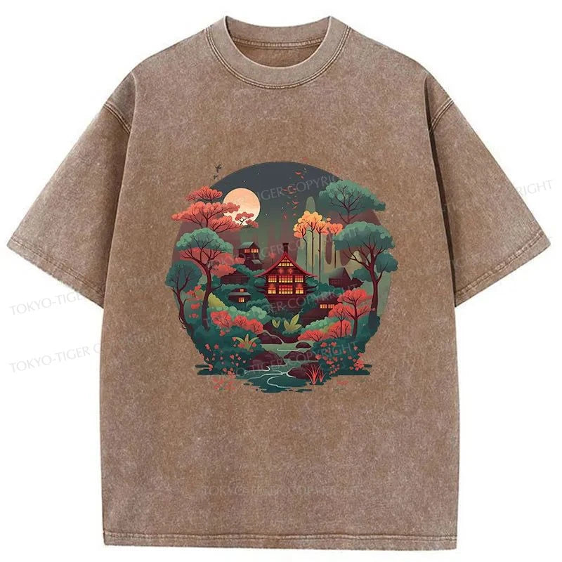 Tokyo-Tiger Japanese Village Washed T-Shirt