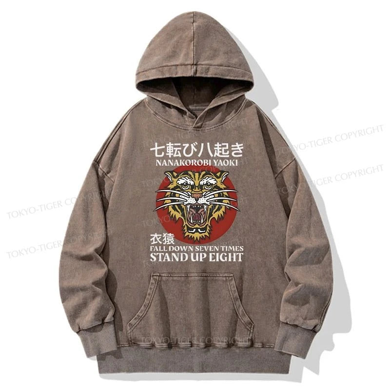 Tokyo-Tiger Retro Tiger Washed Hoodie