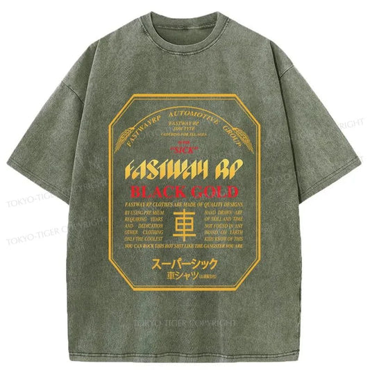 Tokyo-Tiger Fastway Beer Japanese Washed T-Shirt