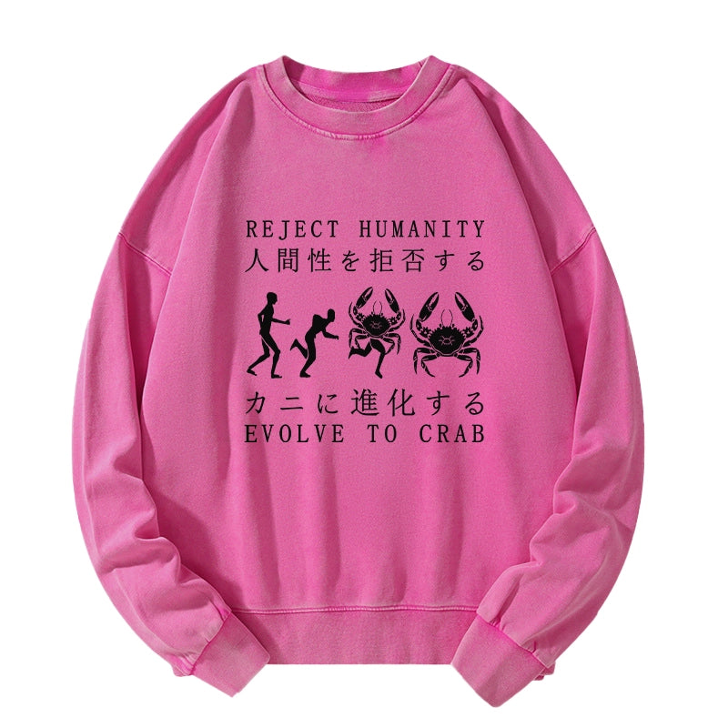 Tokyo-Tiger Reject Humanity Rvolve To Crab Washed Sweatshirt