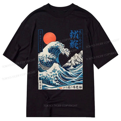 Tokyo-Tiger Ukiyo-e Ocean Waves Japan Classic T-Shirt