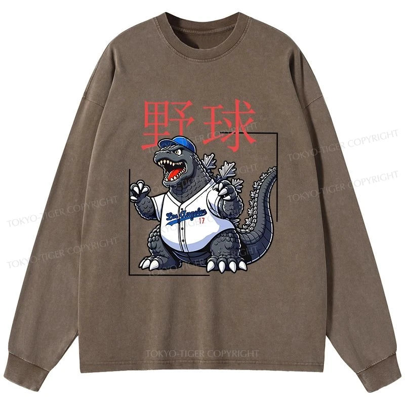 Tokyo-Tiger Baseball Is My Favorite Sport Washed Long Sleeve T-Shirt