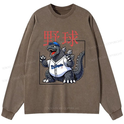 Tokyo-Tiger Baseball Is My Favorite Sport Washed Long Sleeve T-Shirt