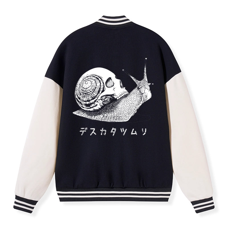 Tokyo-Tiger Death Snail Manga Embroidery Varsity Jacket