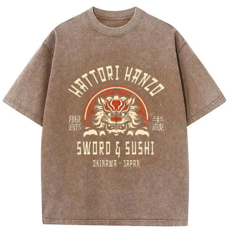 Tokyo-Tiger Hattori Hanzo Sword Washed T-Shirt