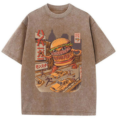 Tokyo-Tiger The Great Burger Kaiju Japanese Washed T-Shirt