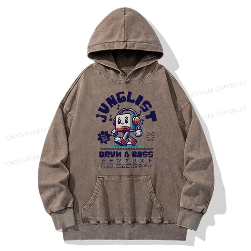 Tokyo-Tiger Junglist DNB Japan Washed Hoodie