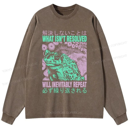 Tokyo-Tiger What Ist Resolved Forg Washed Long Sleeve T-Shirt