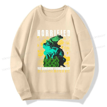 Tokyo-Tiger Horrified Two Frogs Funny Sweatshirt