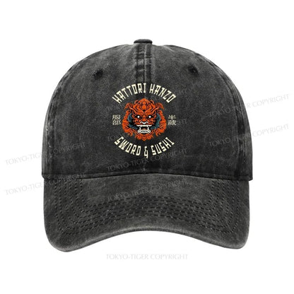 Tokyo-Tiger Japanese Hattori Hanzo Prints Washed Cap