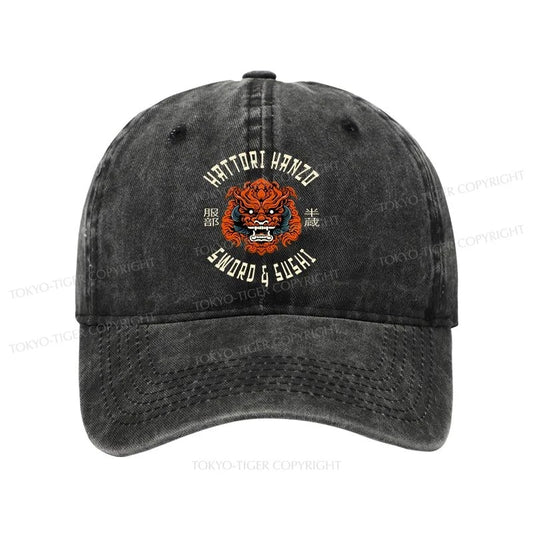 Tokyo-Tiger Japanese Hattori Hanzo Prints Washed Cap