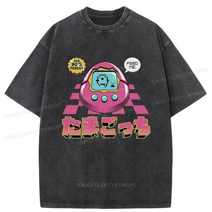 Tokyo-Tiger Tamagotchi Japan Washed T-Shirt