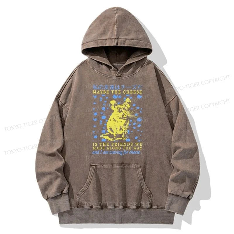 Tokyo-Tiger My Friend Is Cheese Washed Hoodie