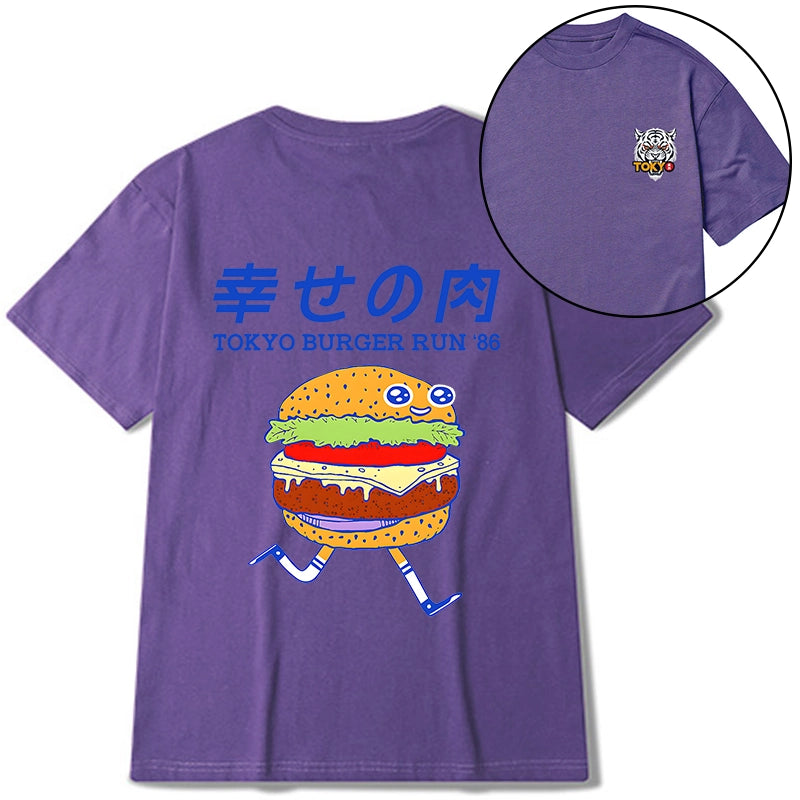 Tokyo-Tiger Tokyo Burger Run Japanese Front Back Classic T-Shirt