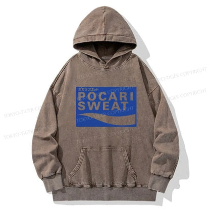 Tokyo-Tiger POCARI SWEAT Logo Washed Hoodie