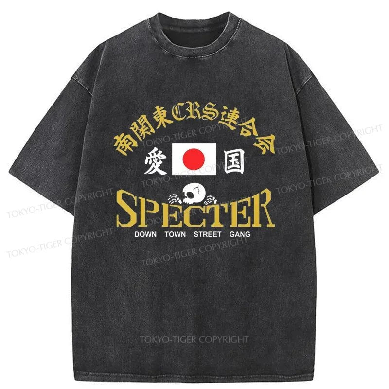 Tokyo-Tiger Specter Down Town Street Gang Washed T-Shirt