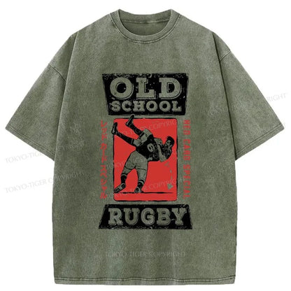 Tokyo-Tiger Old School Rugby Washed T-Shirt