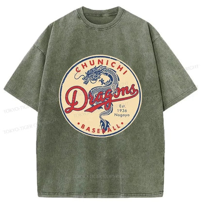 Tokyo-Tiger Chunichi Dragons Washed T-Shirt