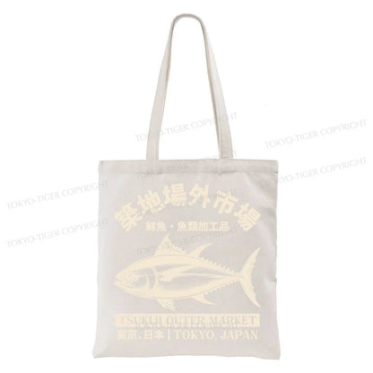 Tokyo-Tiger Japan Tsukiji Fish Market Tote Bag