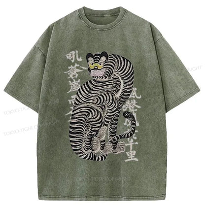 Tokyo-Tiger Japanese Vintage Tiger Washed T-Shirt