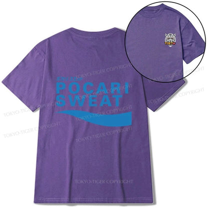 Tokyo-Tiger POCARI SWEAT Blue Front Back Classic T-Shirt