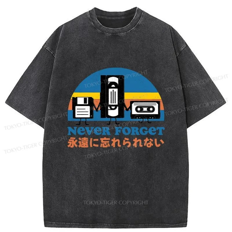 Tokyo-Tiger Never Forget Tape Washed T-Shirt