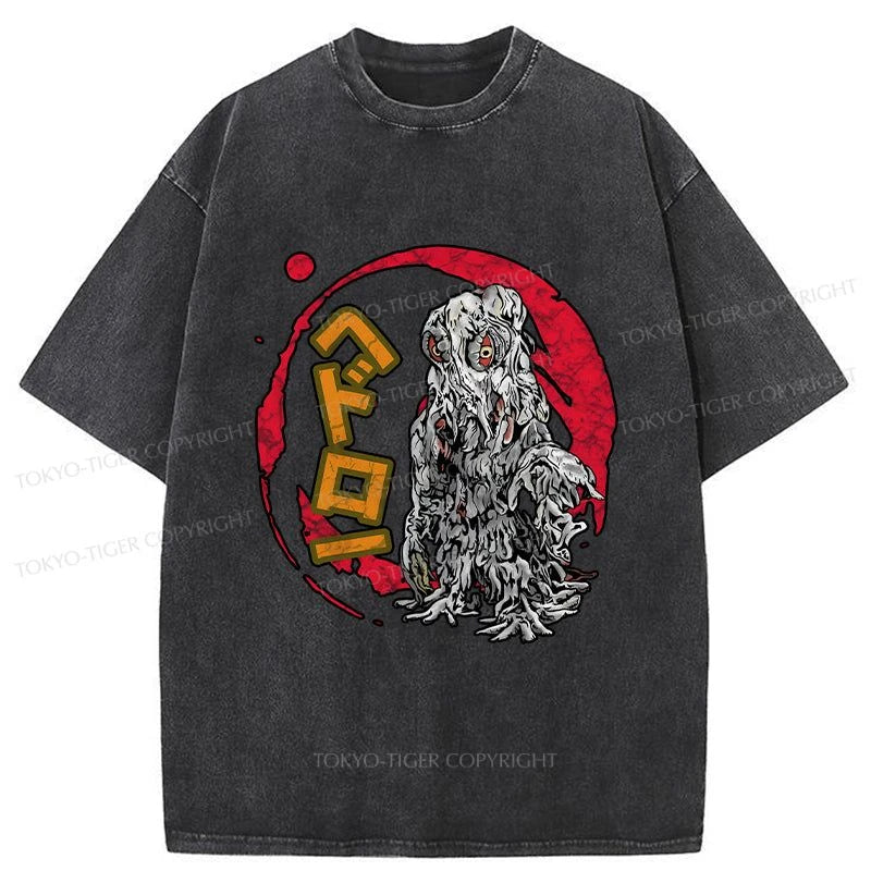 Tokyo-Tiger Smog Monster Japanese Washed T-Shirt