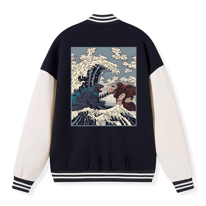 Tokyo-Tiger The Great Fight Embroidery Varsity Jacket