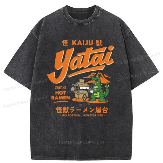 Tokyo-Tiger Kaiju Yatai Japanese Washed T-Shirt