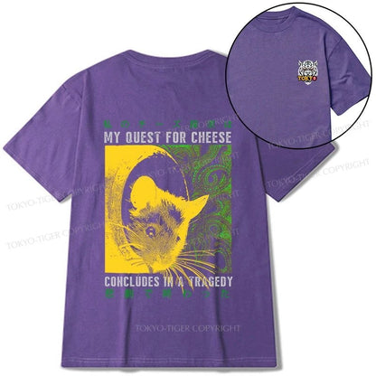 Tokyo-Tiger Mouse Has A Passion For Cheese Front Back Classic T-Shirt