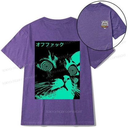 Tokyo-Tiger Cool Cat Japanese Front Back Classic T-Shirt