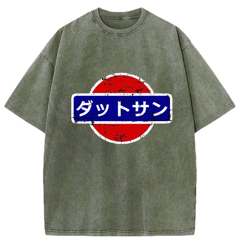 Tokyo-Tiger Datsun Vintage Japanese Car Washed T-Shirt