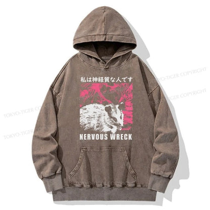 Tokyo-Tiger Nervous Wreck Washed Hoodie