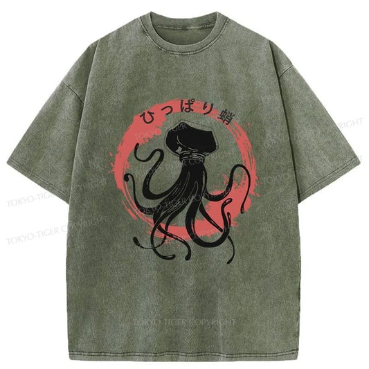 Tokyo-Tiger Vintage Octopus Japanese Washed T-Shirt