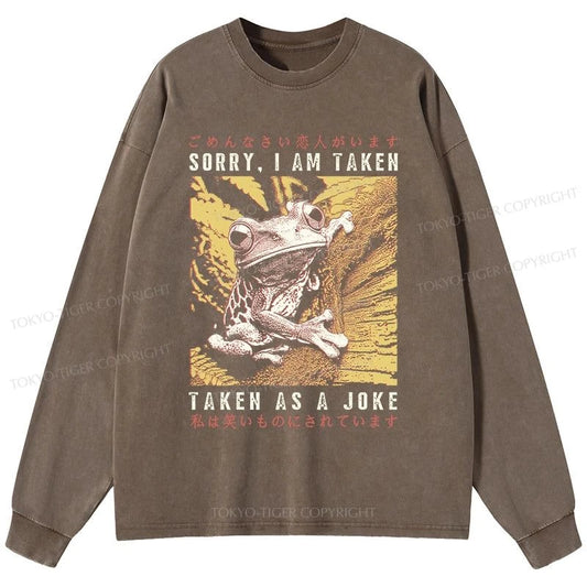 Tokyo-Tiger The Tragic Frog Japanese Washed Long Sleeve T-Shirt