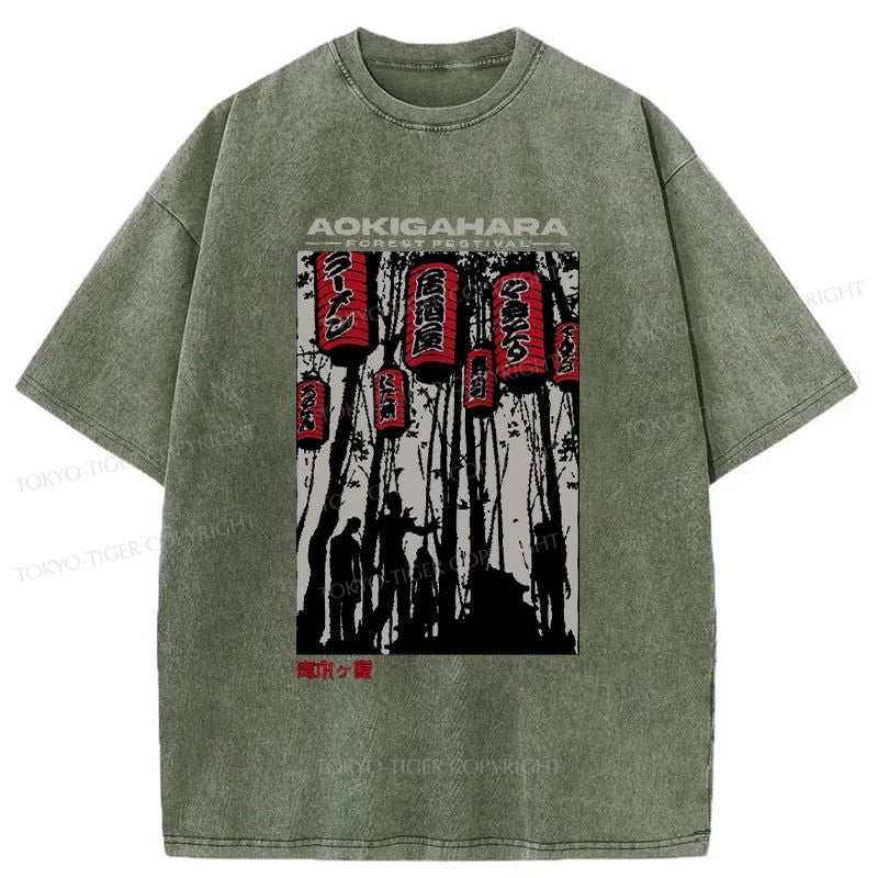 Tokyo-Tiger Aokigahara Japanese Washed T-Shirt