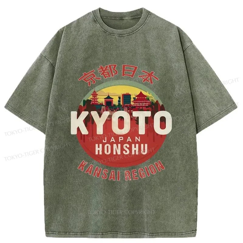 Tokyo-Tiger Travel Tokyo Japan Washed T-Shirt