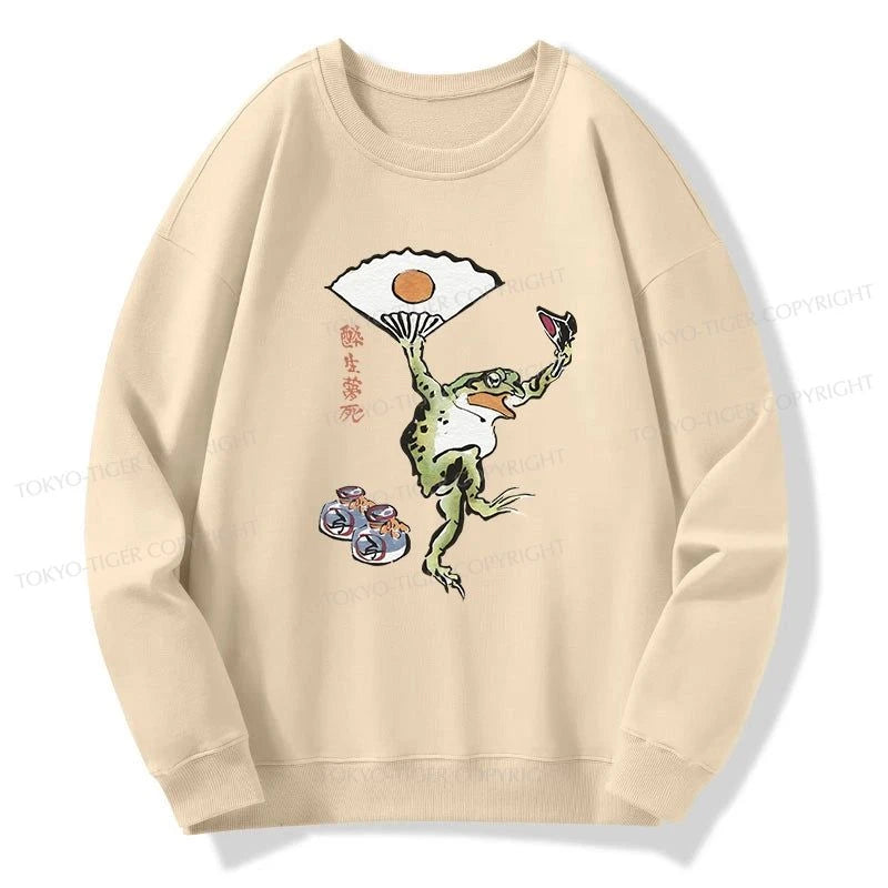 Tokyo-Tiger Dancing Frog Japanese Sweatshirt