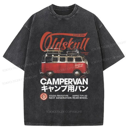 Tokyo-Tiger Campervan Vintage Washed T-Shirt