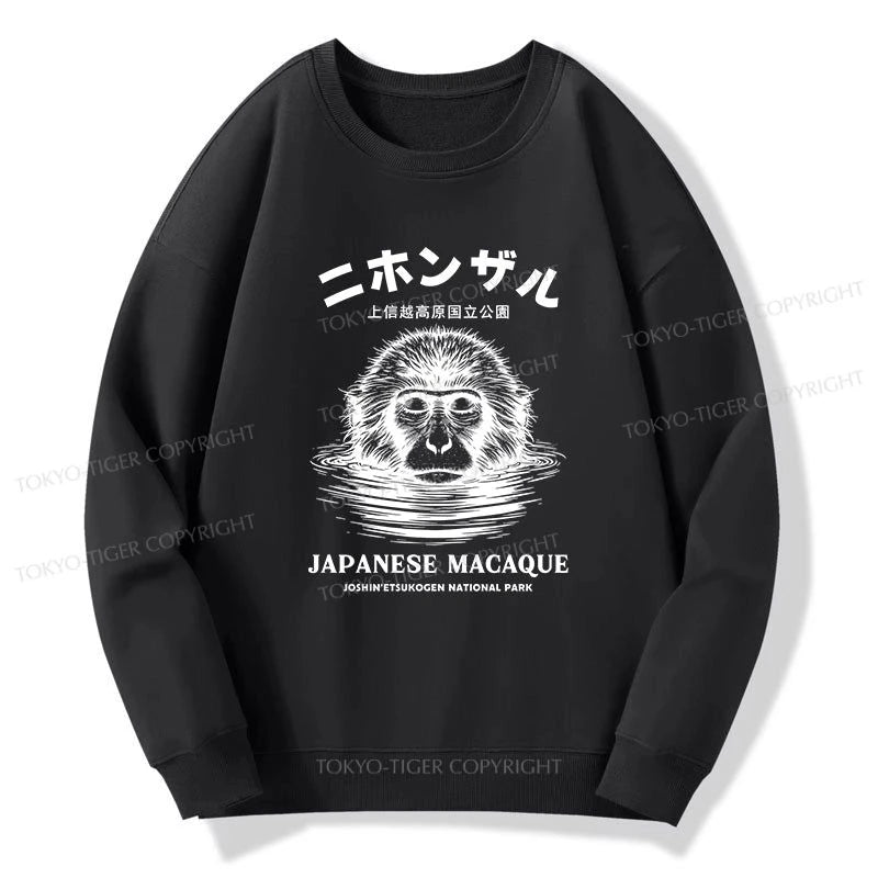 Tokyo-Tiger The Macaque Monkey In The Bath Japanese Sweatshirt