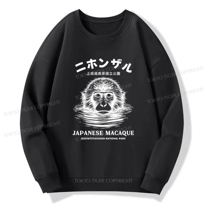 Tokyo-Tiger The Macaque Monkey In The Bath Japanese Sweatshirt